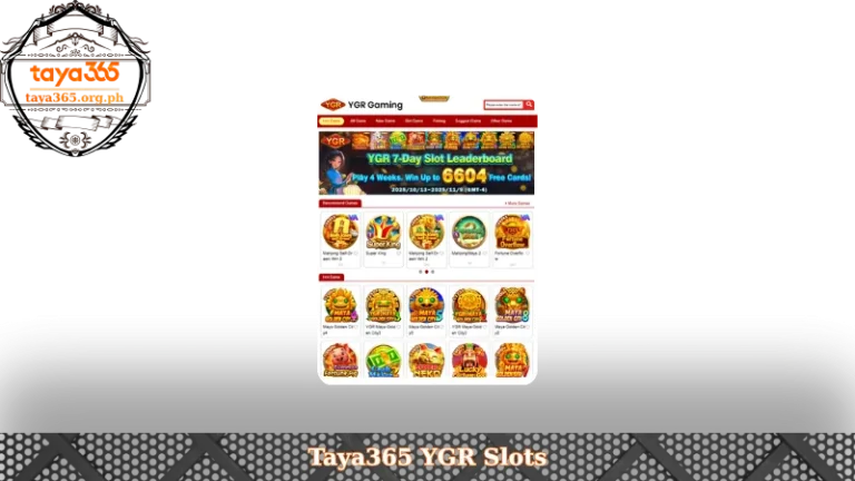 YGR Slots – The Explosive Slot Game Lobby at Taya365
